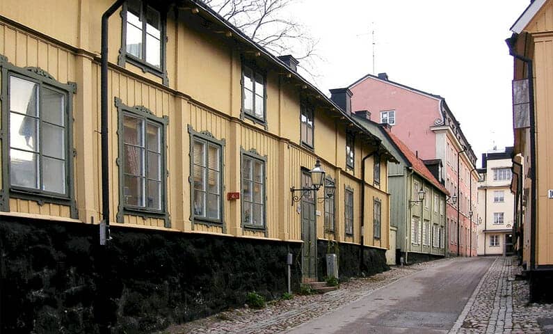 Långa gatan på Djurgården i Stockholm