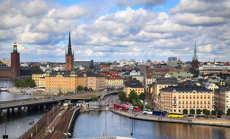 Utsikt över Stockholm från Katarinahissen