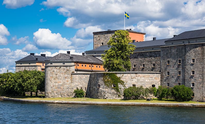 Vaxholm Fortress in Stockholm archipelago