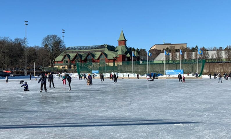 Ice skating at Östermalms IP