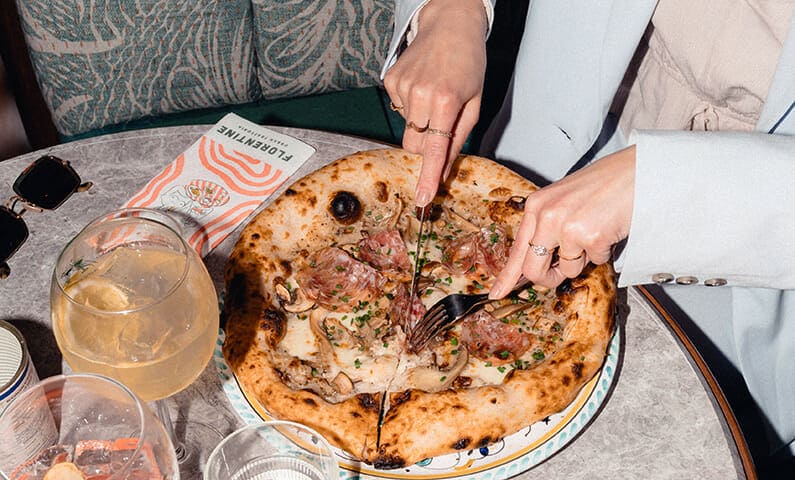 florentine-pizza Stockholms Glass- & Pastahus pizza