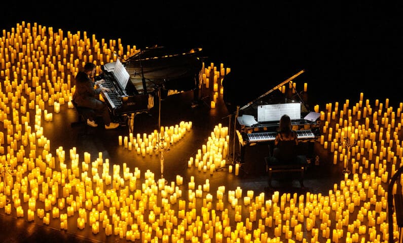 Concert with candlelights in Stockholm